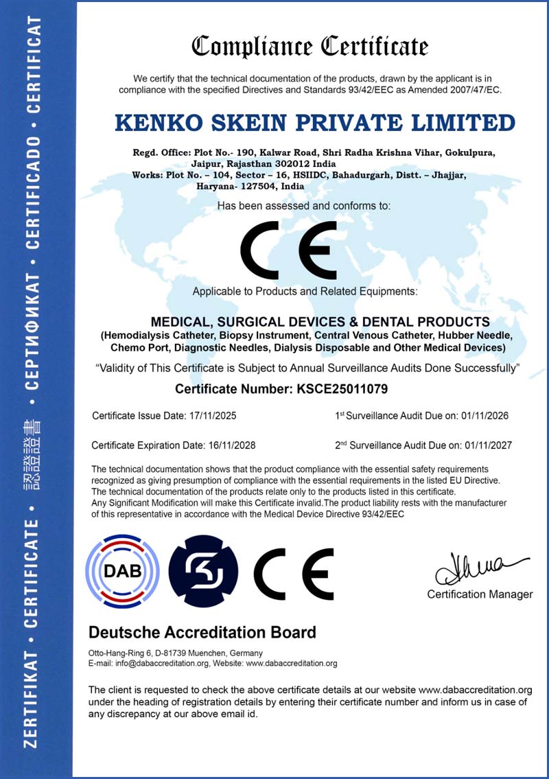CE Certificate - Kenko Skein Private Limited