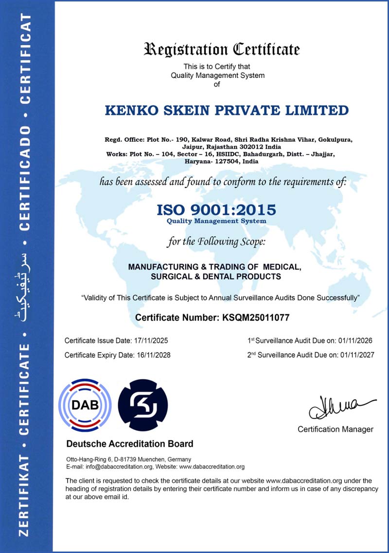 ISO 9001:2015 - Kenko Skein Private Limited